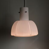 Suspension lamp, white opaline, Glashütte Limburg, Germany 1960