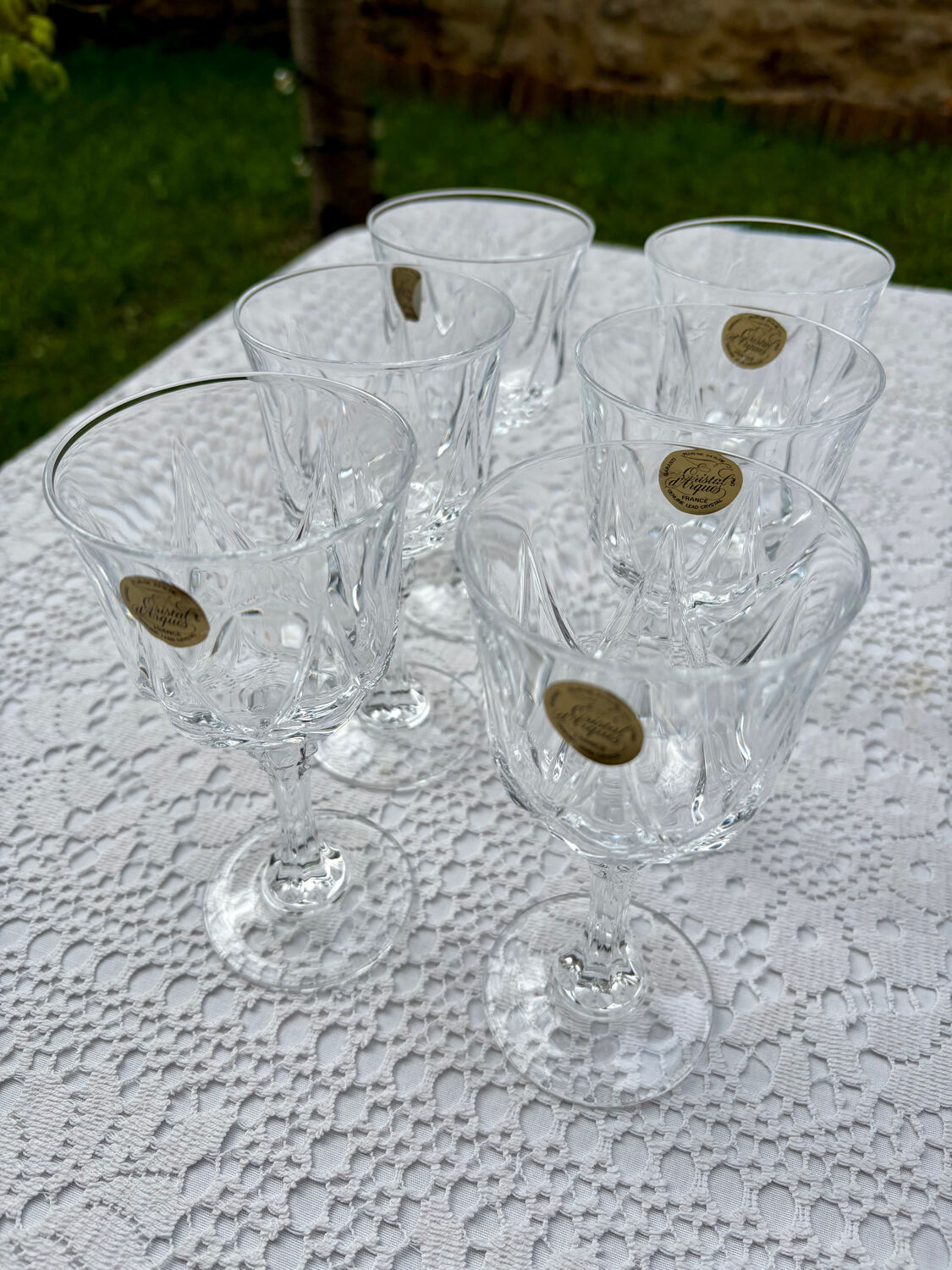 Crystal wine glasses from Arques Auteuil