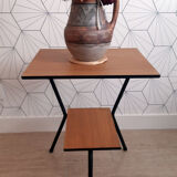 Vintage side table double tubular tops