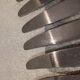 12 silver-plated dessert knives by Christofle Cluny with stripes