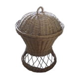 Vintage wicker laundry basket