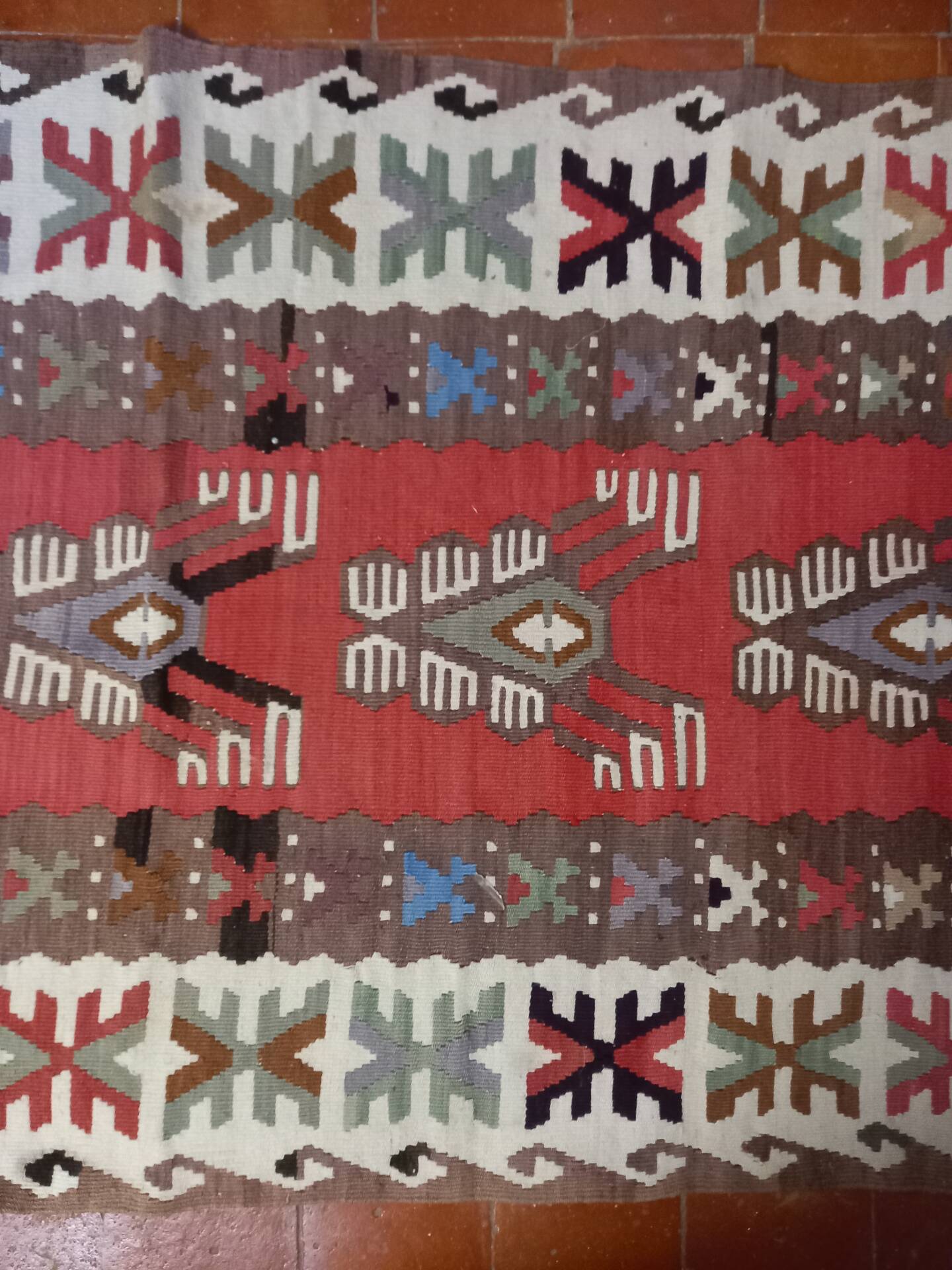 Ancient Kilim rug