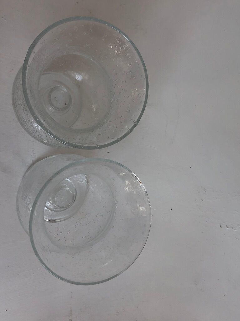 Set of 2 Biot glass photophores