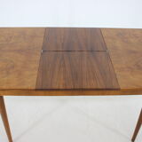 1960s Walnut Extendable Dining Table in Gloss Finish, Czechoslovakia