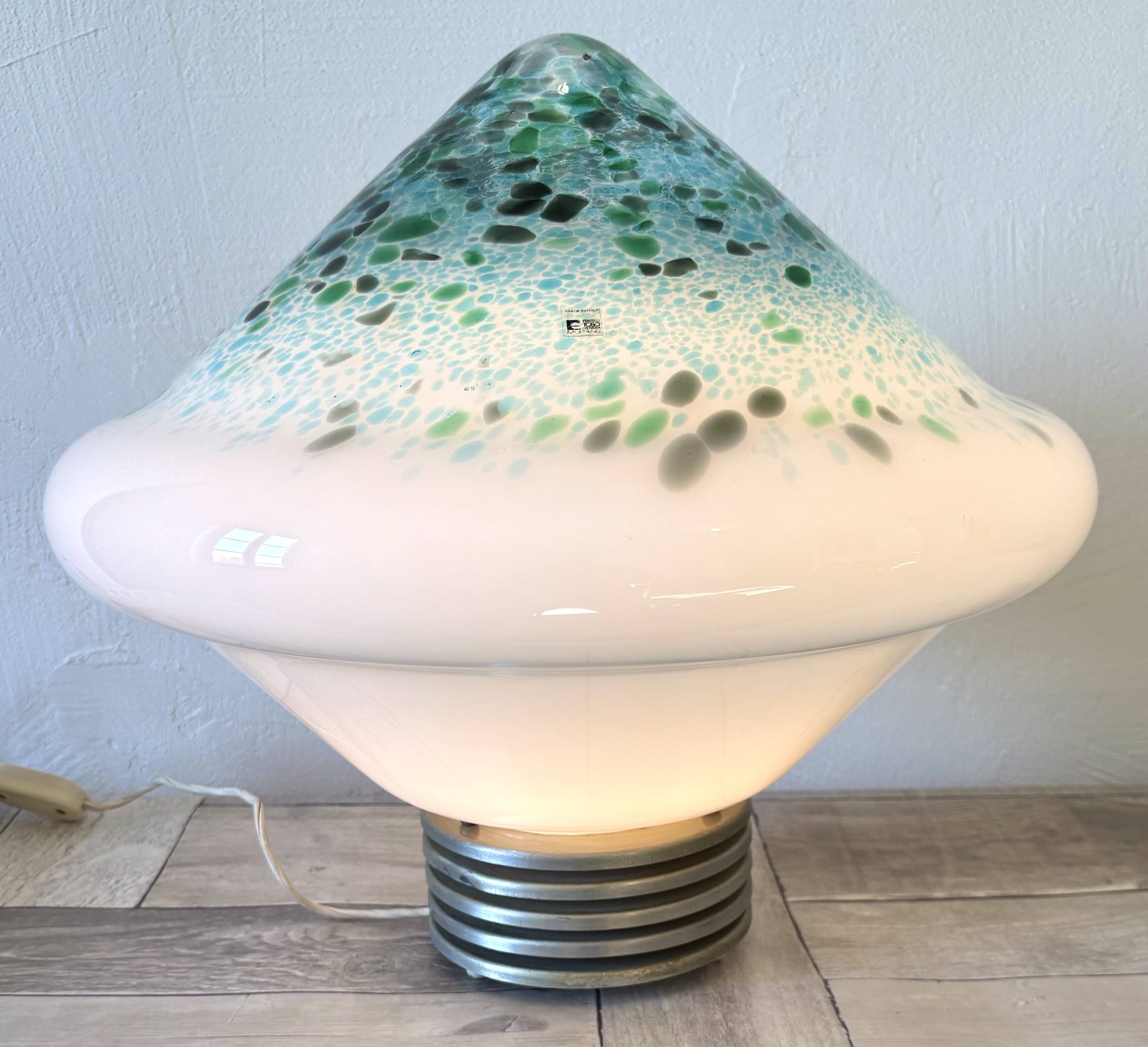 Large Murano lamp Fratelli Toso - Original label - Space Age