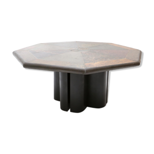 Table basse octogonale vintage