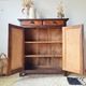 Buffet parisien bois ancien 2 portes panneautées