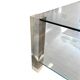 Table basse vintage en verre/acrylique « La Haye »