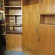 Meuble modulable de bureau ou de salon plaqué chêne des années 1960