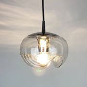 Peill & Putzler Futura suspension in ribbed glass and chrome 1970