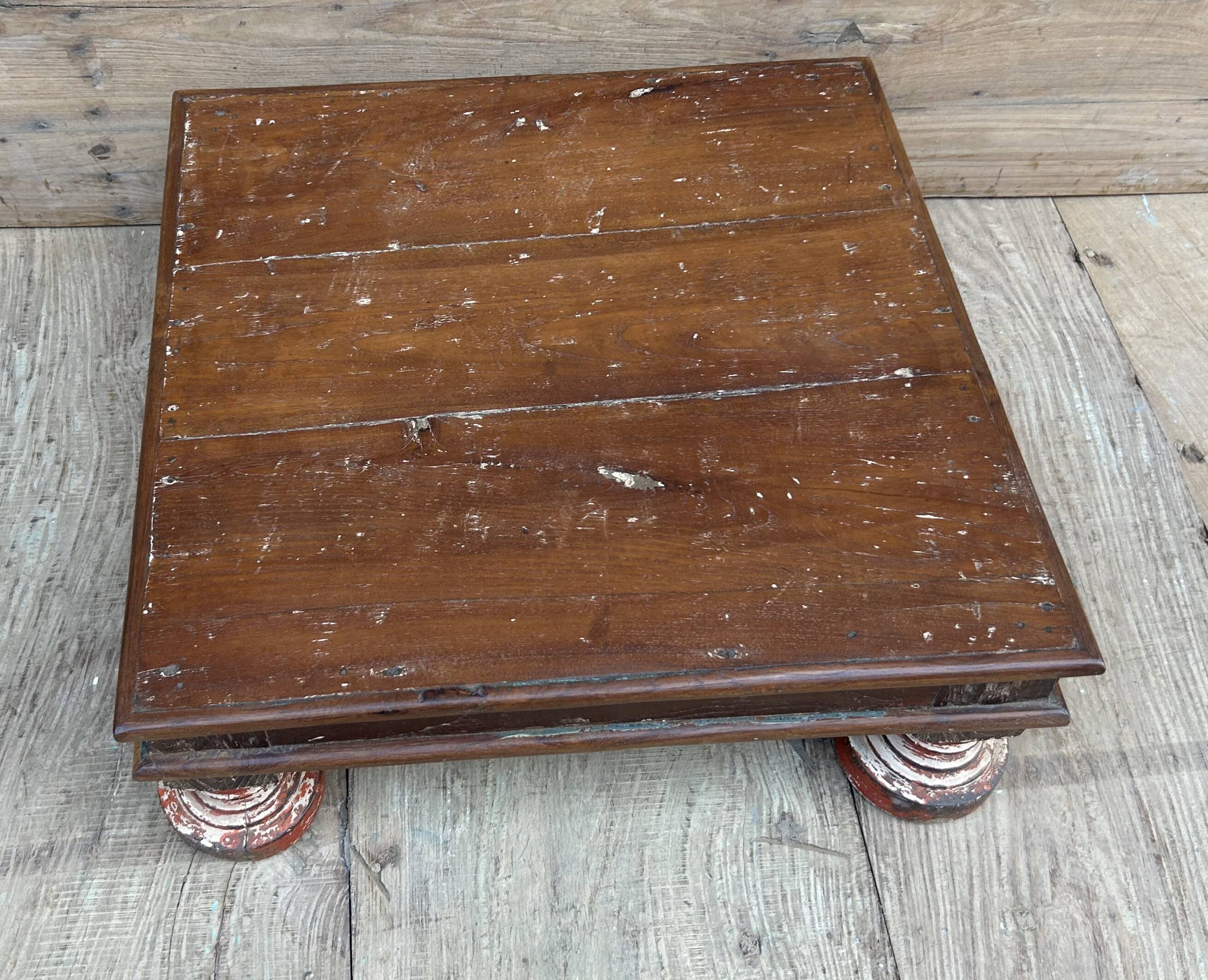 Burmese teak coffee table
