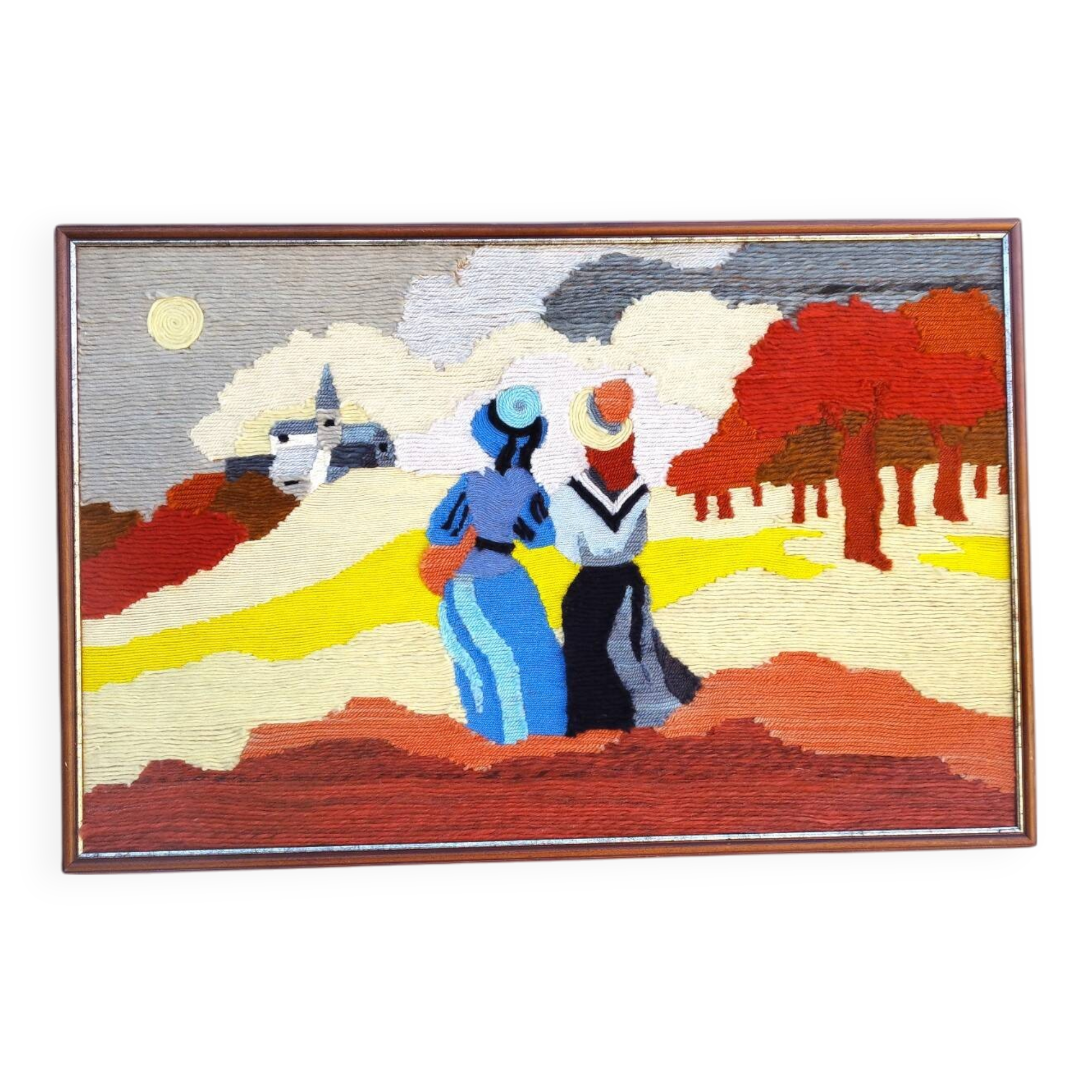 Tableau vintage fil de laine