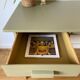 Bureau scandinave en teck restauré - Pieds compas