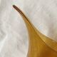 Blown glass jug with caramel bubbles
