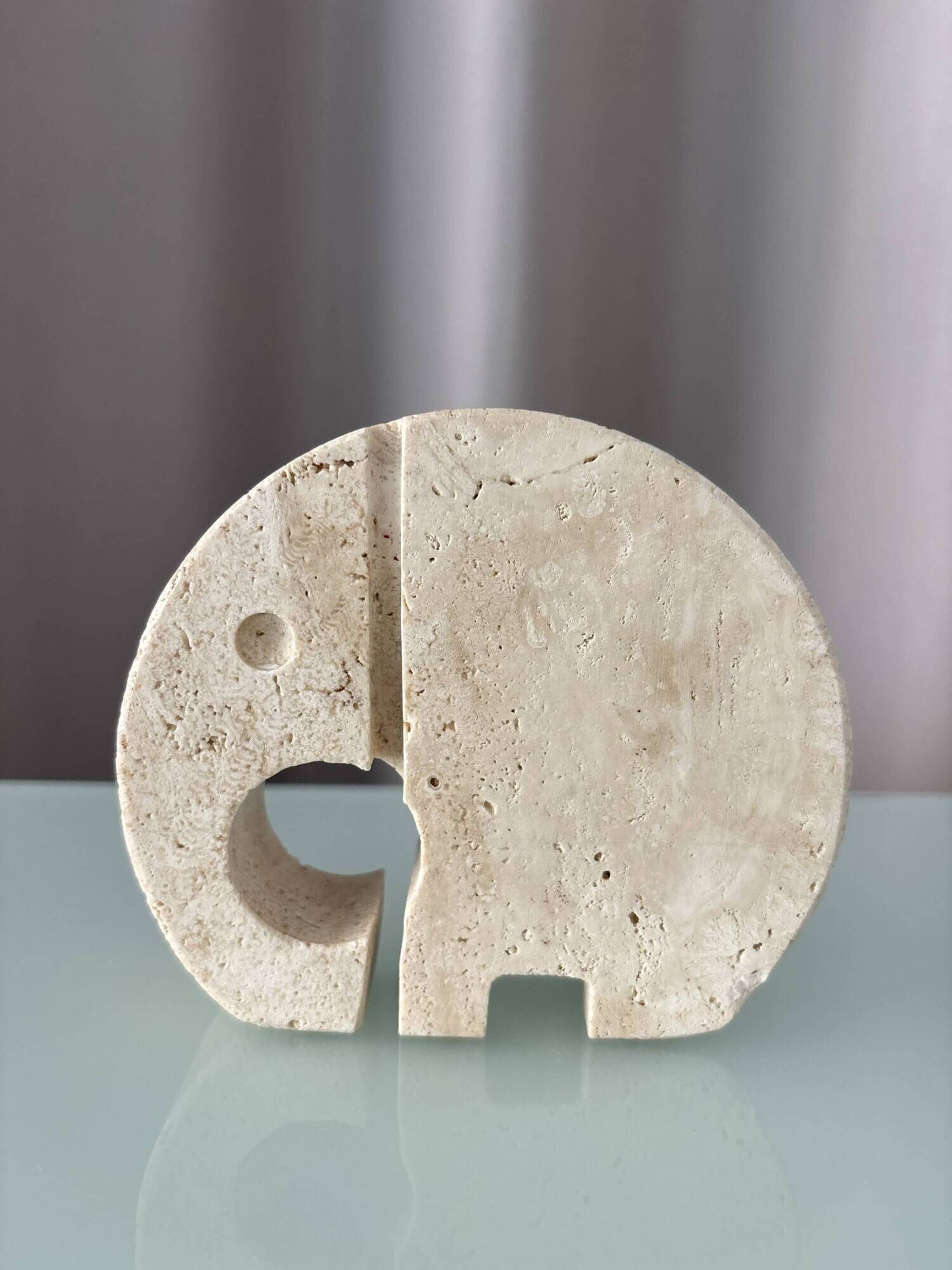 Fratelli Mannelli Travertine Elephant Sculpture / Letter Holder