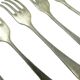 Set of forks, minimalism, silver-plated brass, Henneberg Brothers, Poland, 1930s