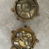 Pair of brass wall sconces