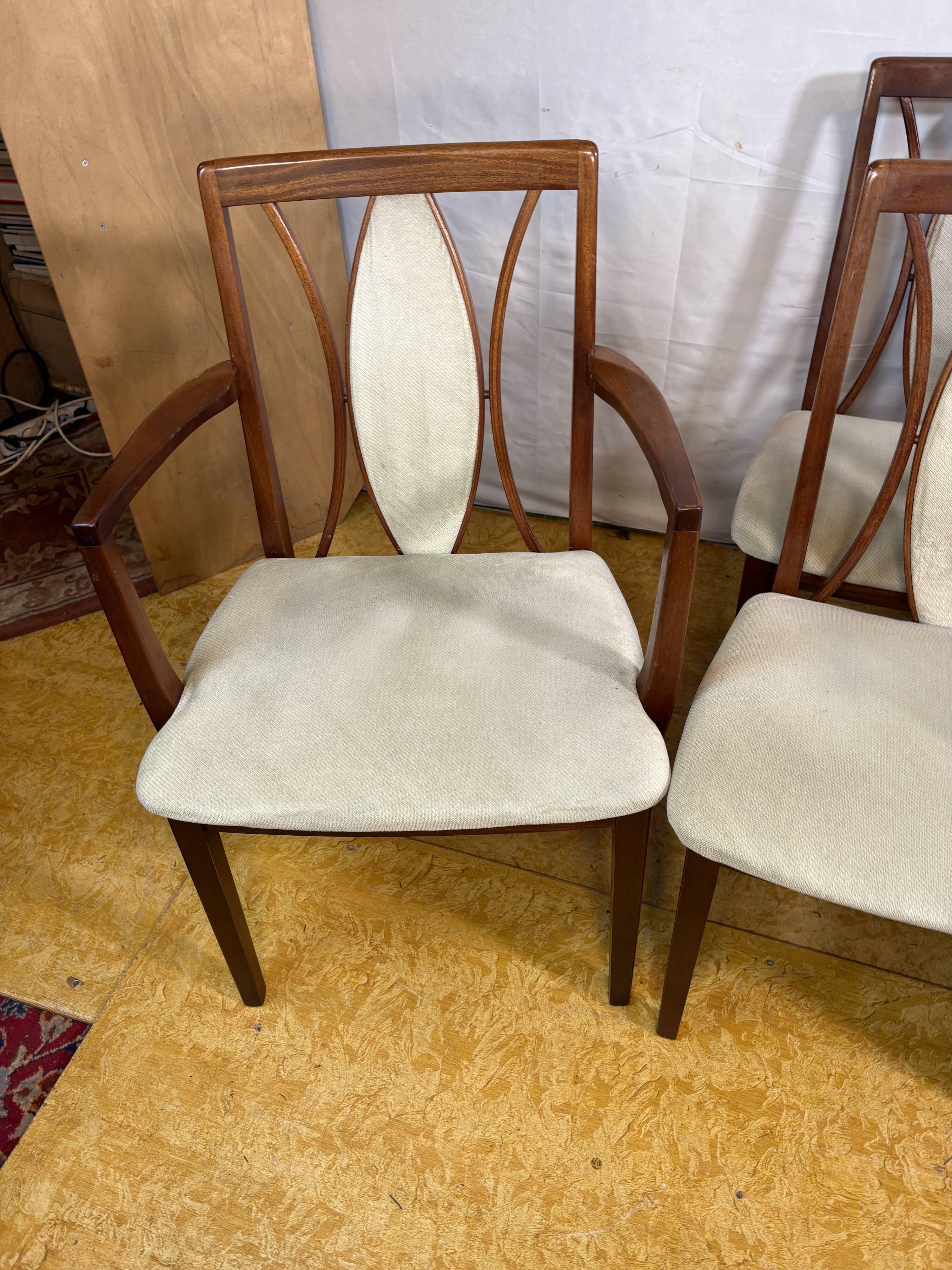 Set of 6 Mid-Century Retro Vintage Teak Dining Chairs by GPlan, 1970