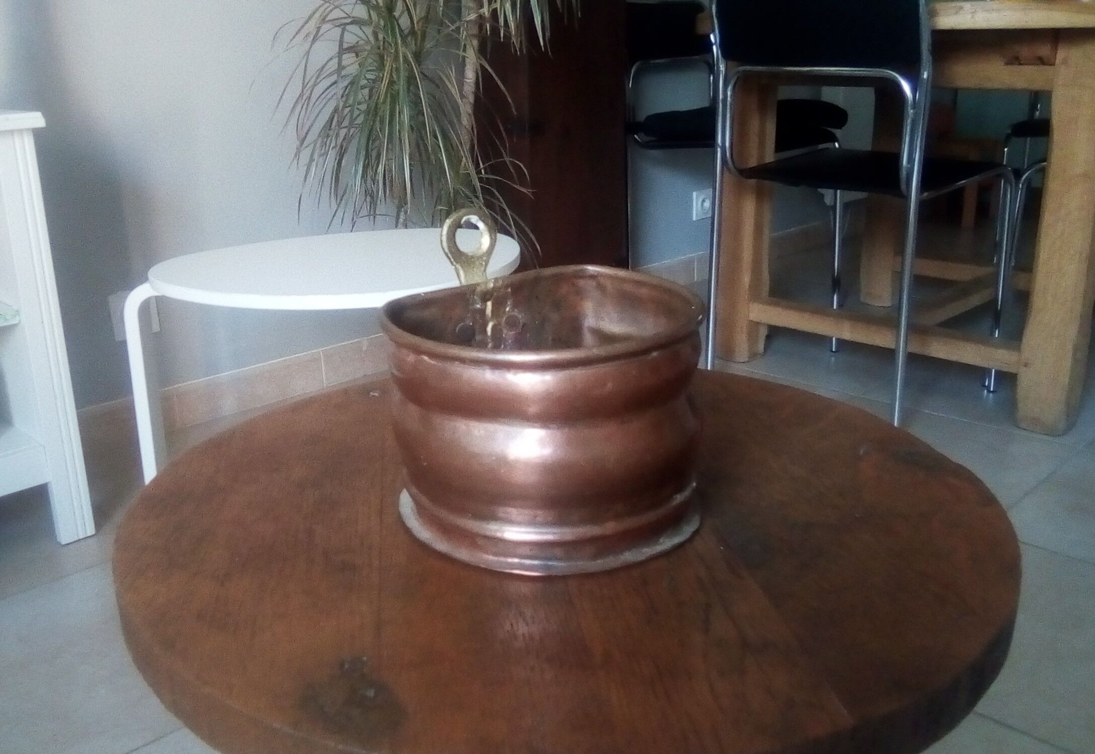 Old workshop box in copper and brass