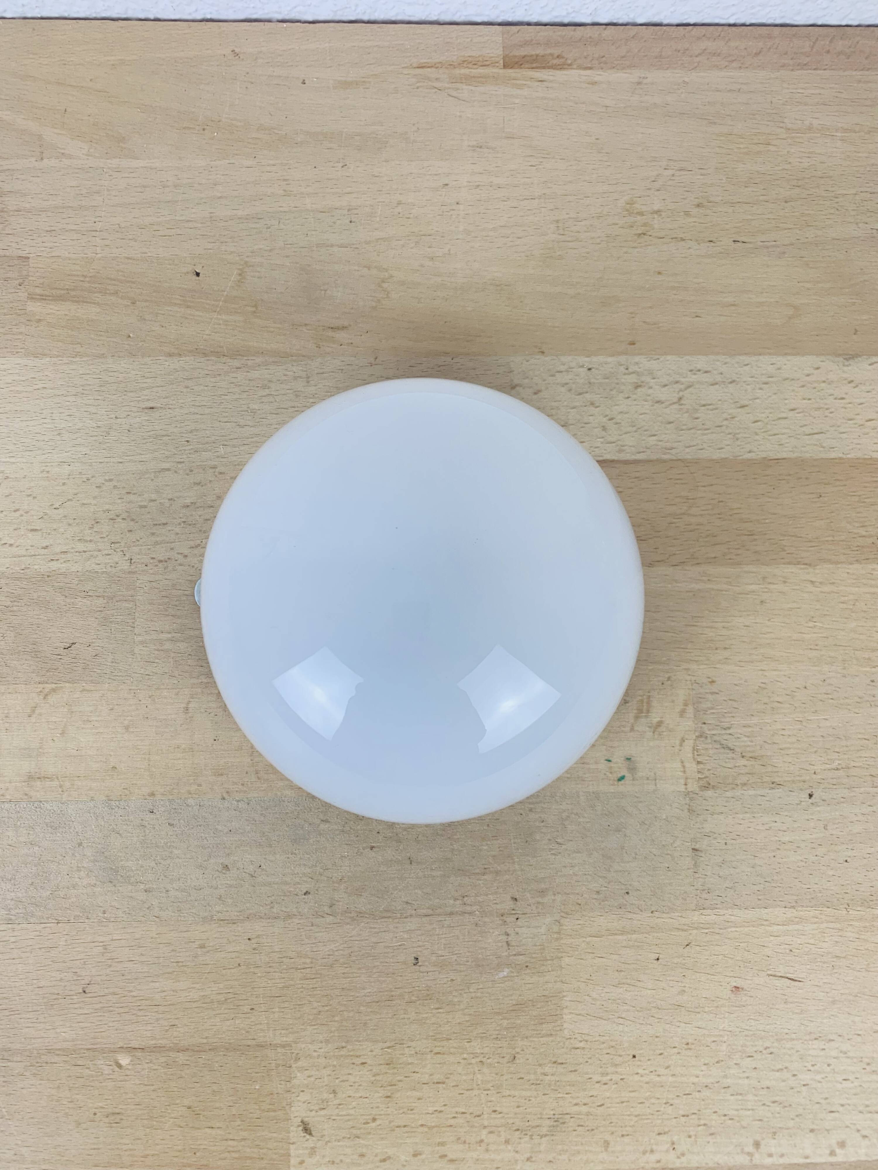 Vintage half-sphere opaline ball wall light