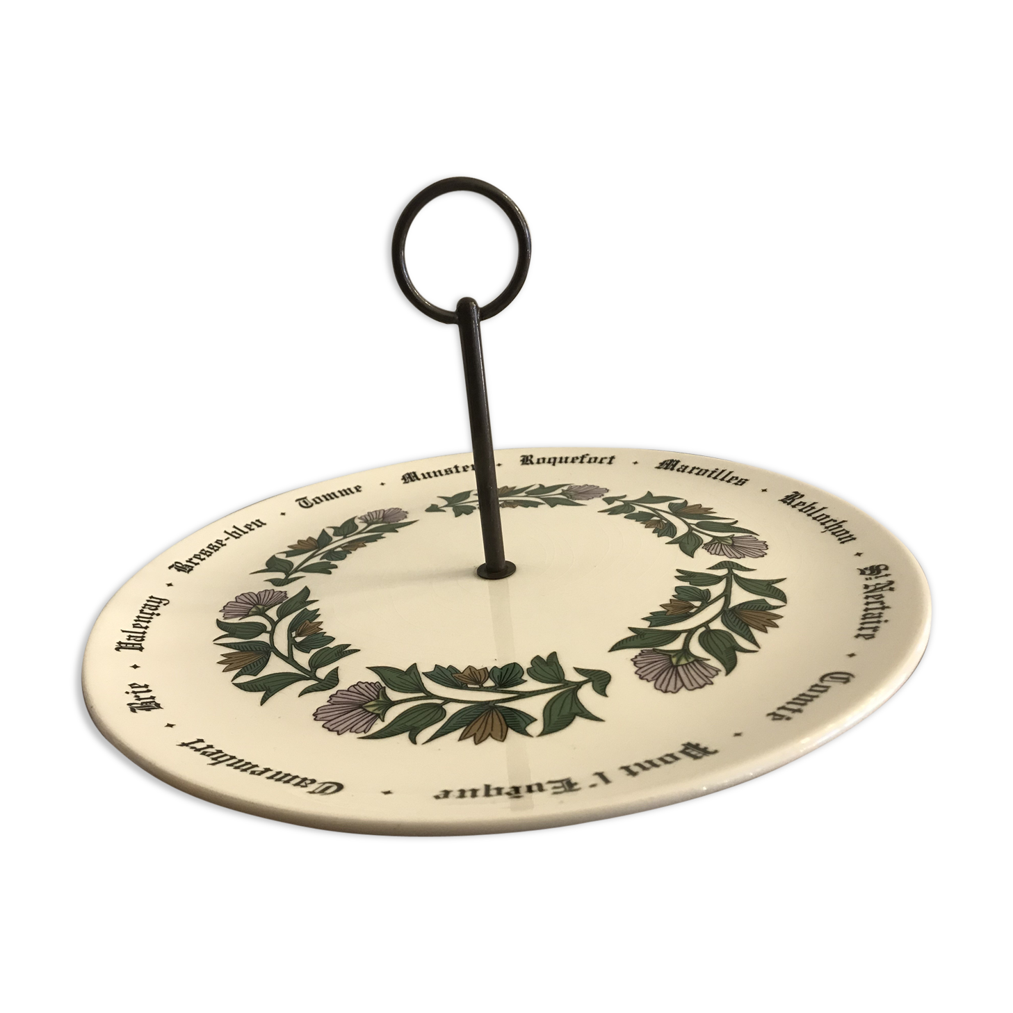 Gien 1970 earthenware cheese platter