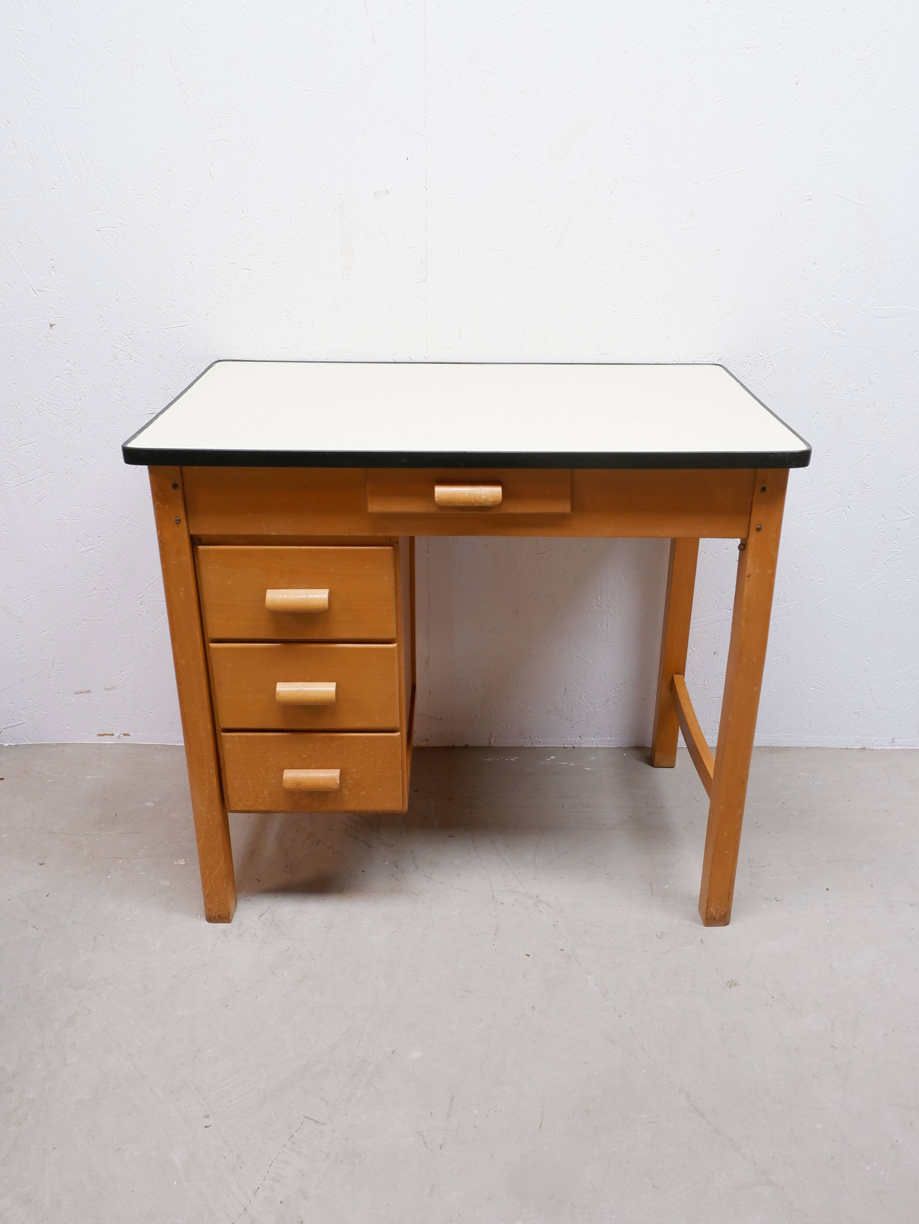 Vintage Bruynzeel writing desk, Holland