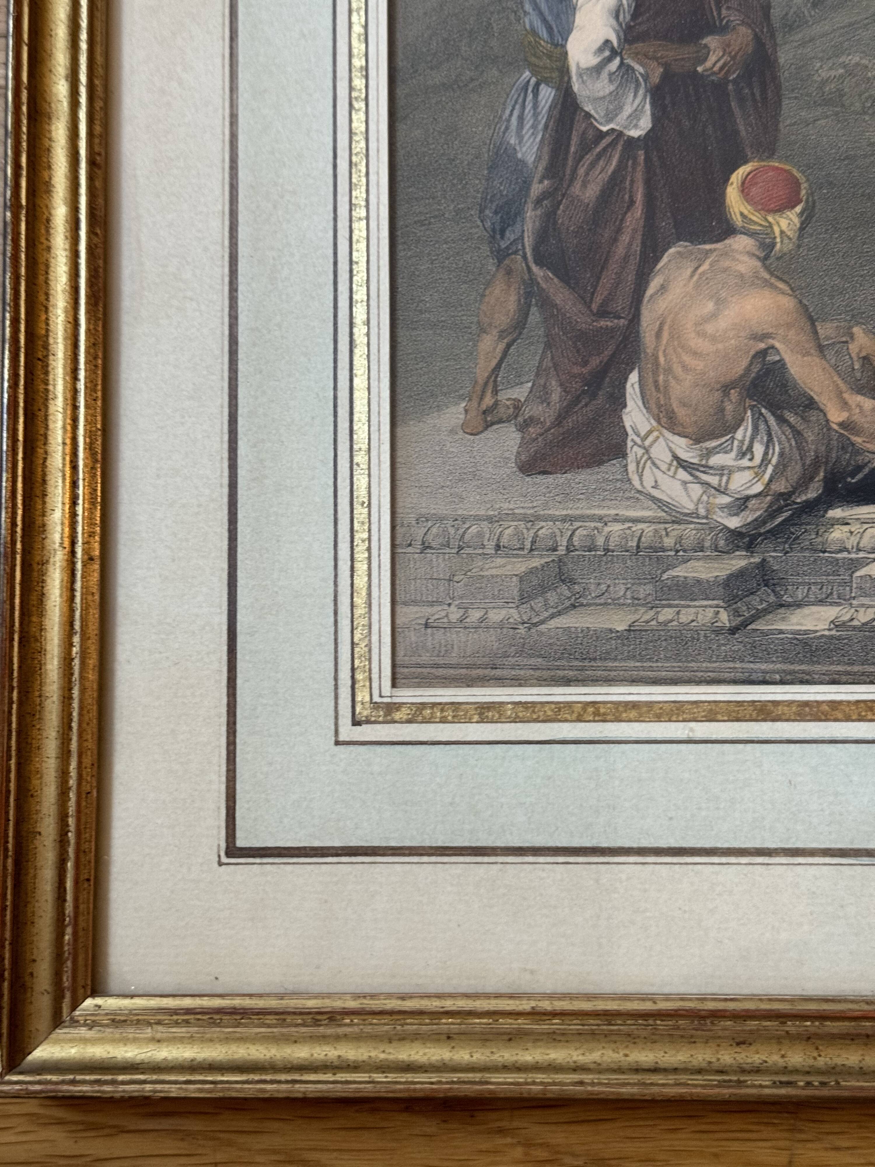 Old orientalist painting, Sebastia, after David Roberts 20th century