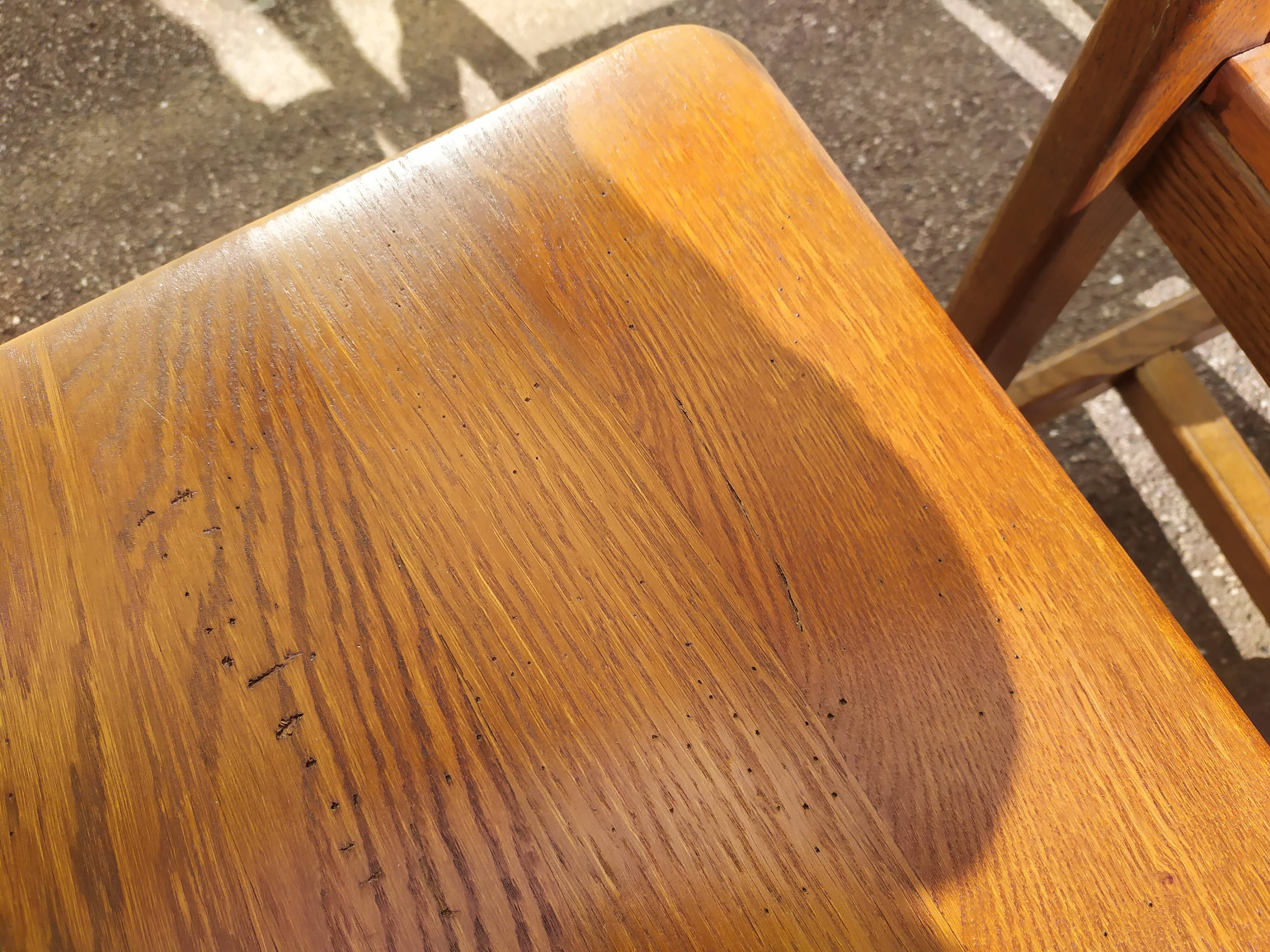 Set of 6 solid oak wood chairs - ferme compagne montage