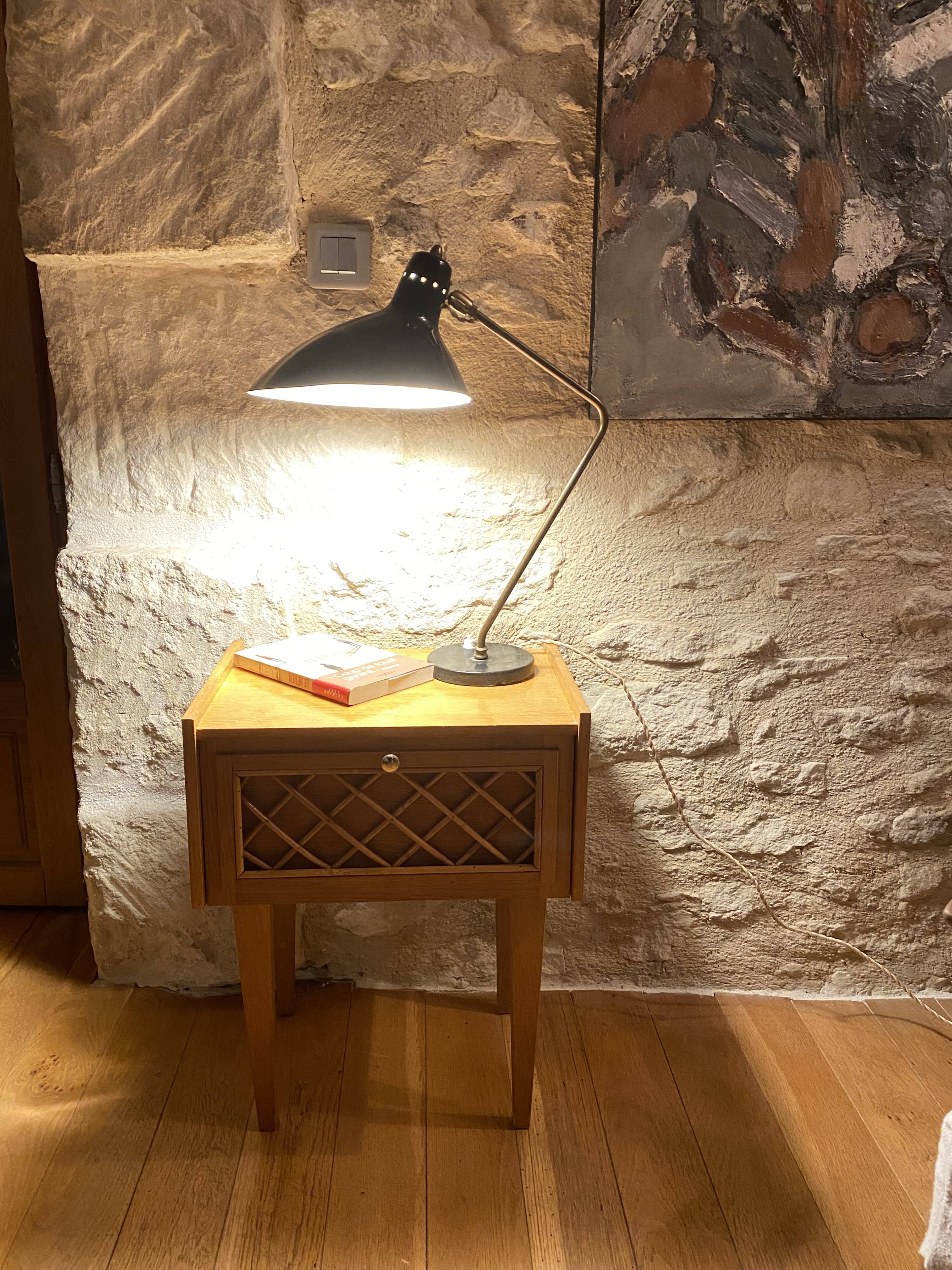 Rattan bedside table