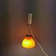 Applique Holmegaard en verre rouge orangé, design danois années 1970