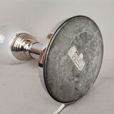 Portuguese mid century modern clear glass chromed buffet table lamp 1970s
