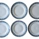 6 antique flat plates in Saint-Amand earthenware (Nord)