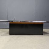 Table basse chromée vintage, années 1970