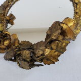 Golden italian candleholder mirror 23x30cm