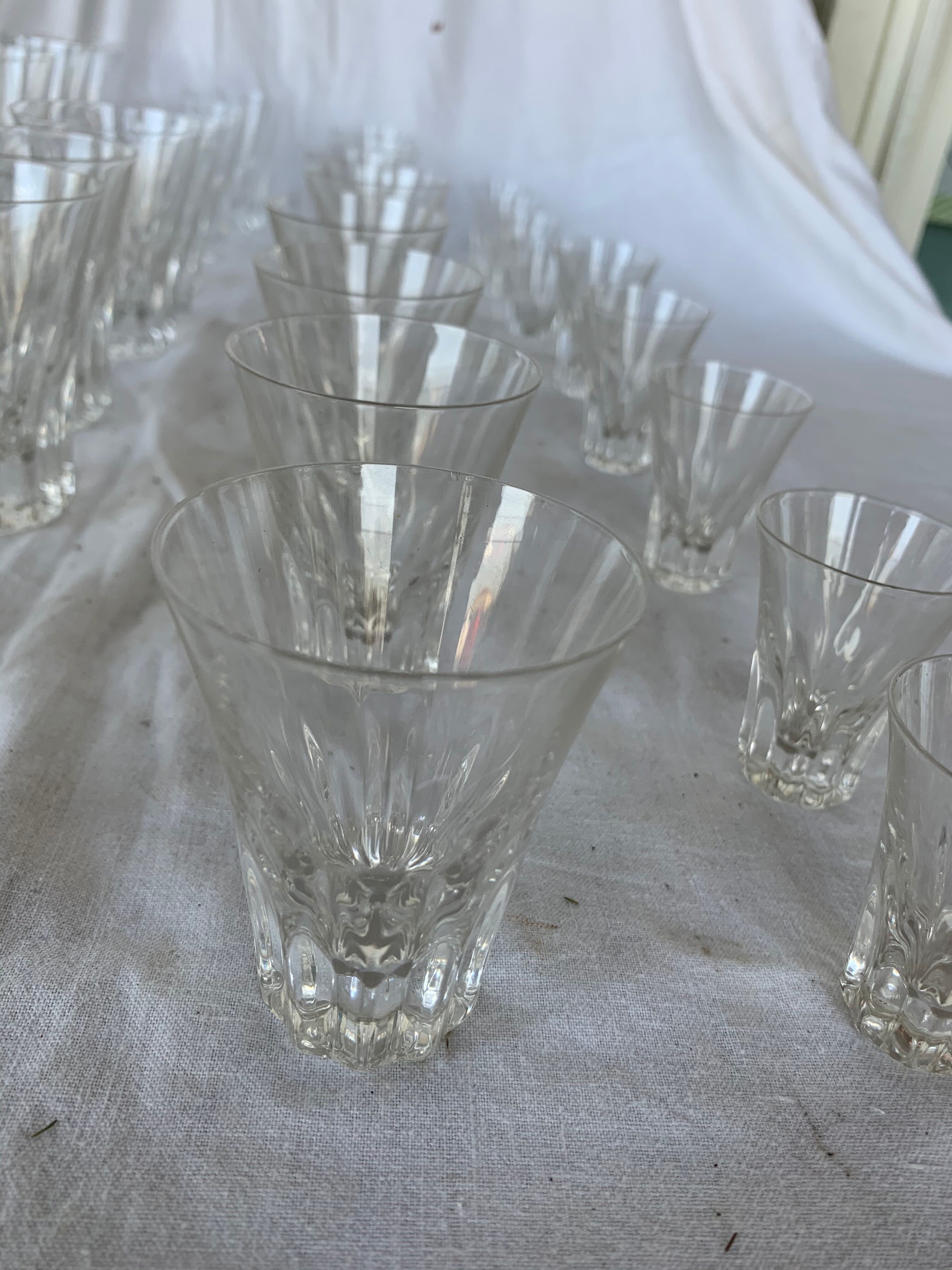 Série de 36 verres en cristal