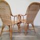 Paire de fauteuils en rotin