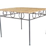Metal coffee table and rope end table
