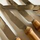 Set de 6 couteaux de table 1960 riviera manche bambou