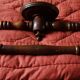 Large old wooden towel rack