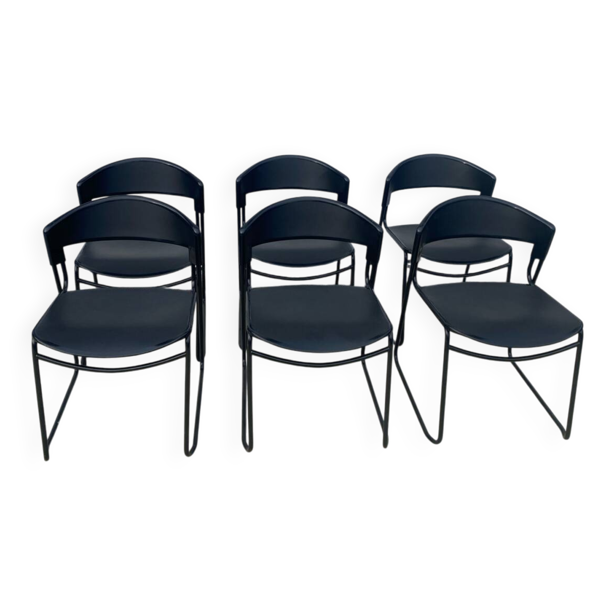 Set of 6 Airborn design chairs.