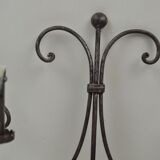 pair of grey patinated iron wall sconces
