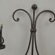 pair of grey patinated iron wall sconces