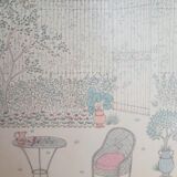 Plateau en fibre de verre Alpac France Sylvie Hétreau Camaieu vintage