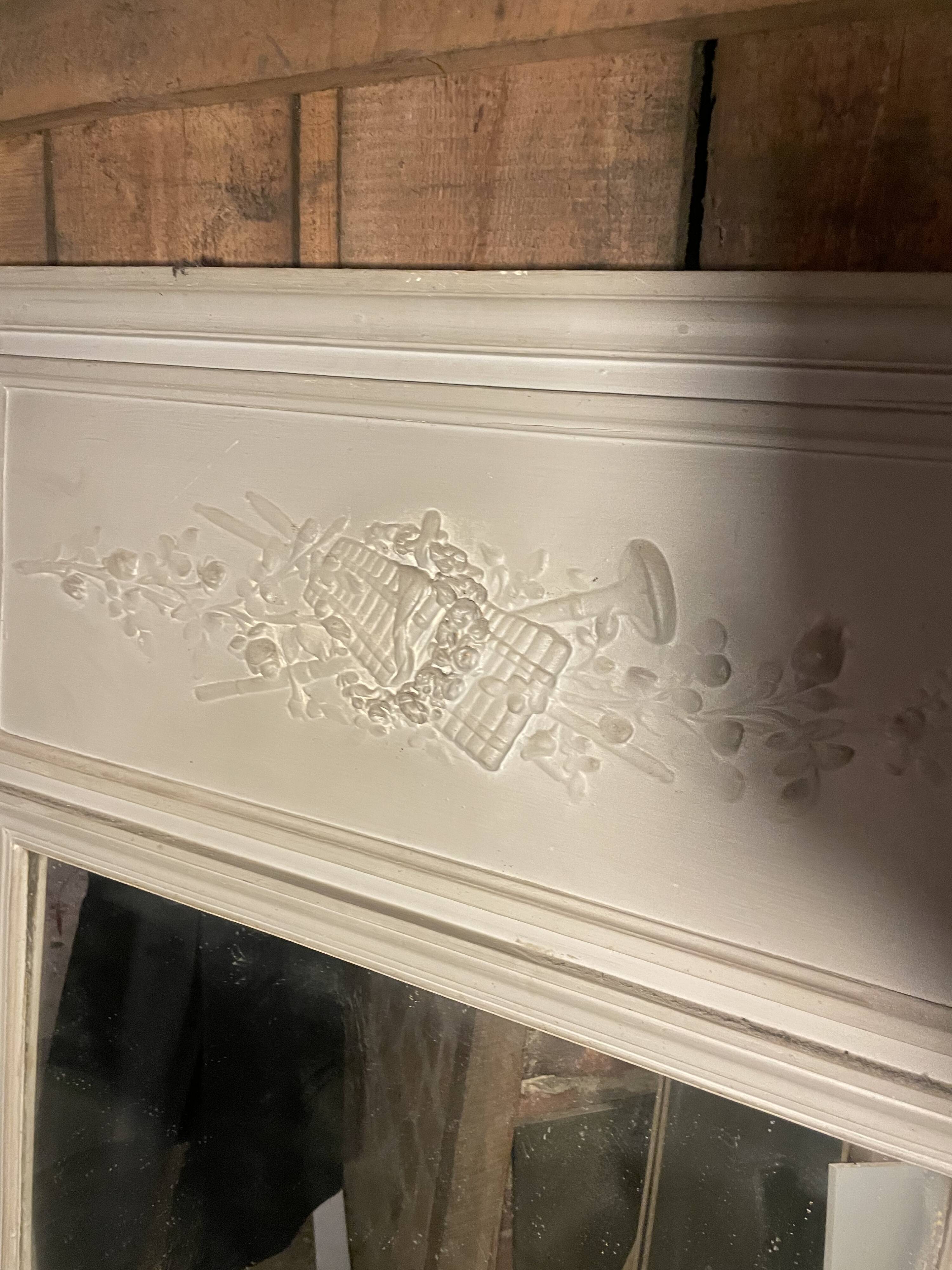 Haussmannian fireplace mirror trumeau
