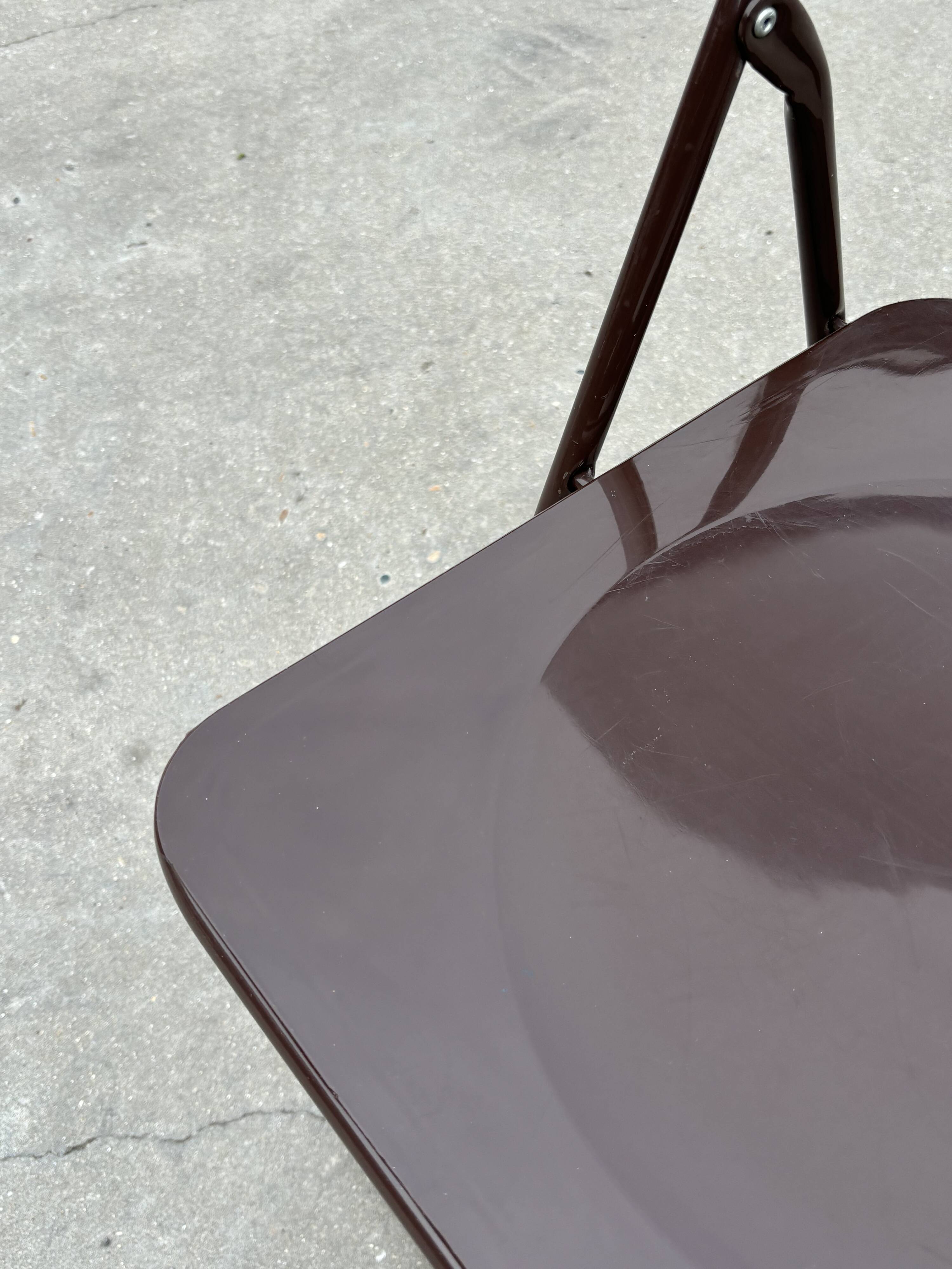 Vintage Ted Folding chairs Niels Gammelgaard for Ikea - Set of four - in Dark Brown