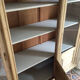 Pickled oak display bookcase
