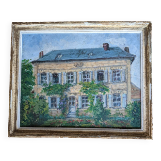 Oil on wood panel