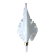"Calla Lily" leaf-shaped wall sconce, Murano glass & gilt brass, Italy, circa 1970s