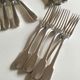 Set Christofle knives forks Cluny spoons in silver metal