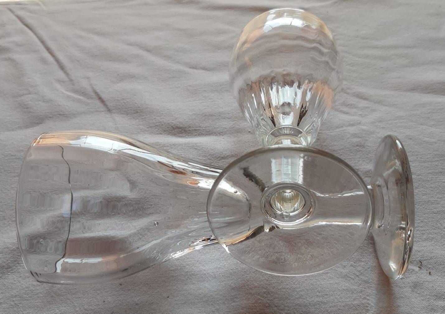 6 blown glass stems, circa 1900